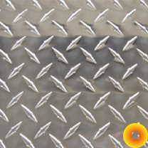 Лист алюминиевый рифлёный 4х400х2500 мм бриллиант